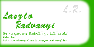 laszlo radvanyi business card